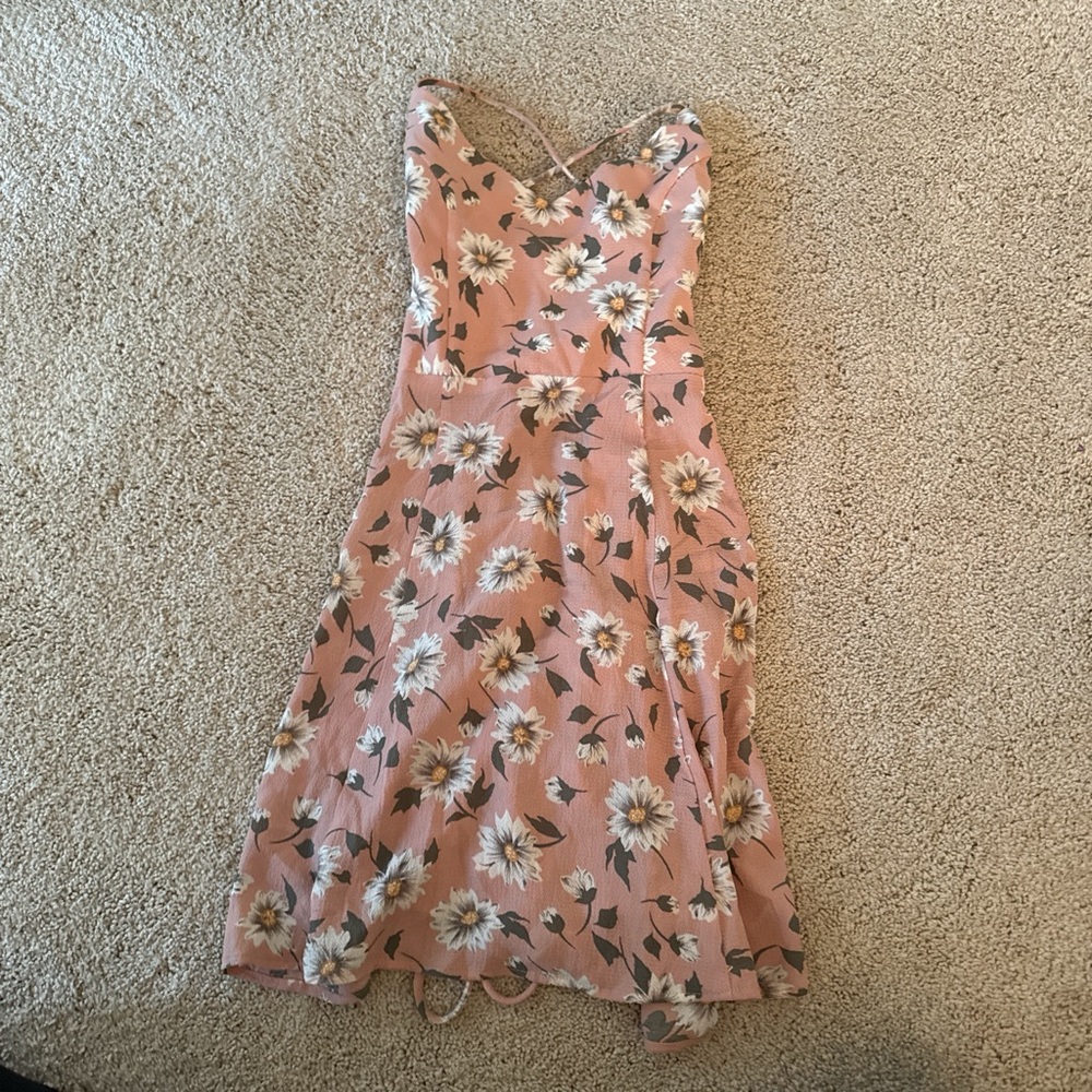 Show Me Your MuMu Daisy Print Midi Dress in Pink